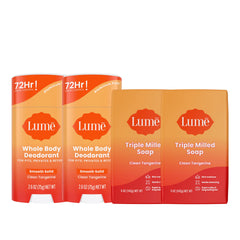 Lume deodorant solid stick 2x 2.6oz showing long-lasting odor control and skin-friendly formula.