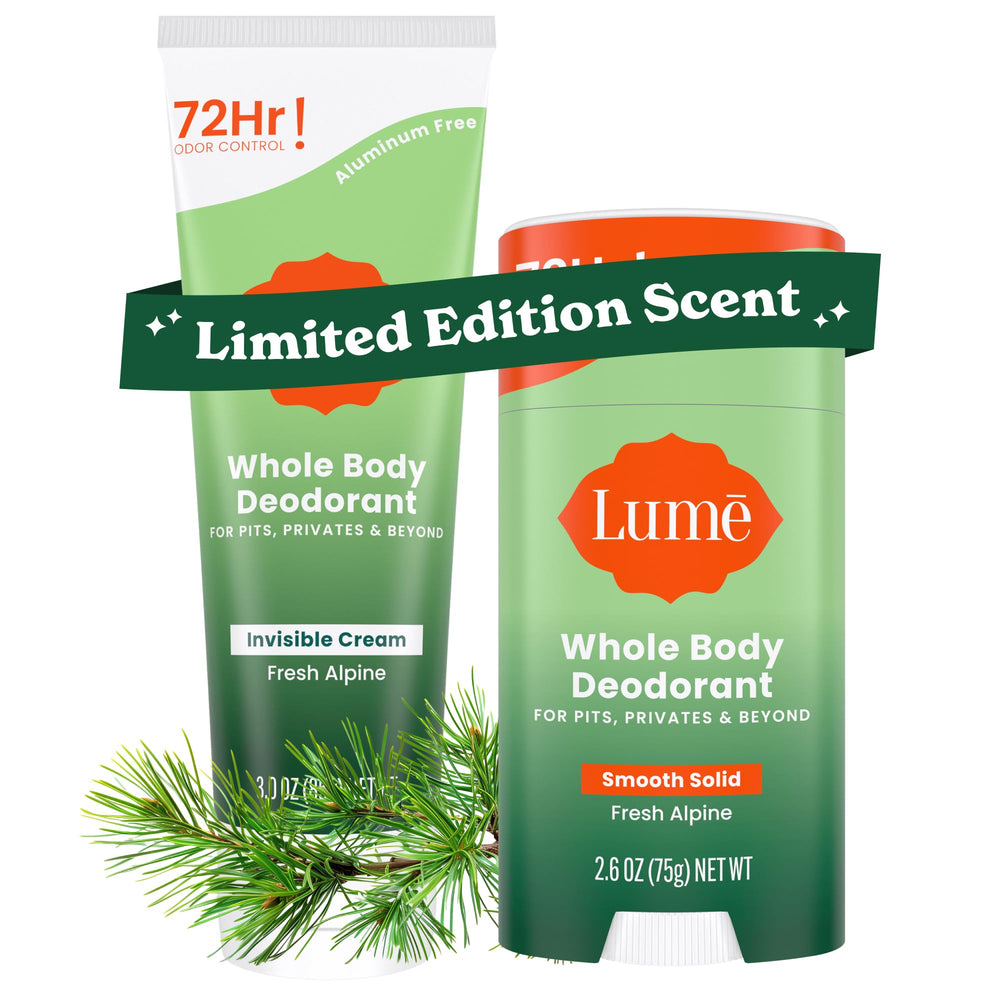 Lume Fresh Alpine tube front view shows all-day odor control.