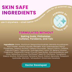Lume applies cream to the underarm for quick, odor protection.