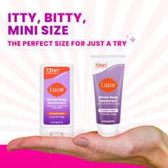 Lume invisible cream application close-up showing smooth texture.