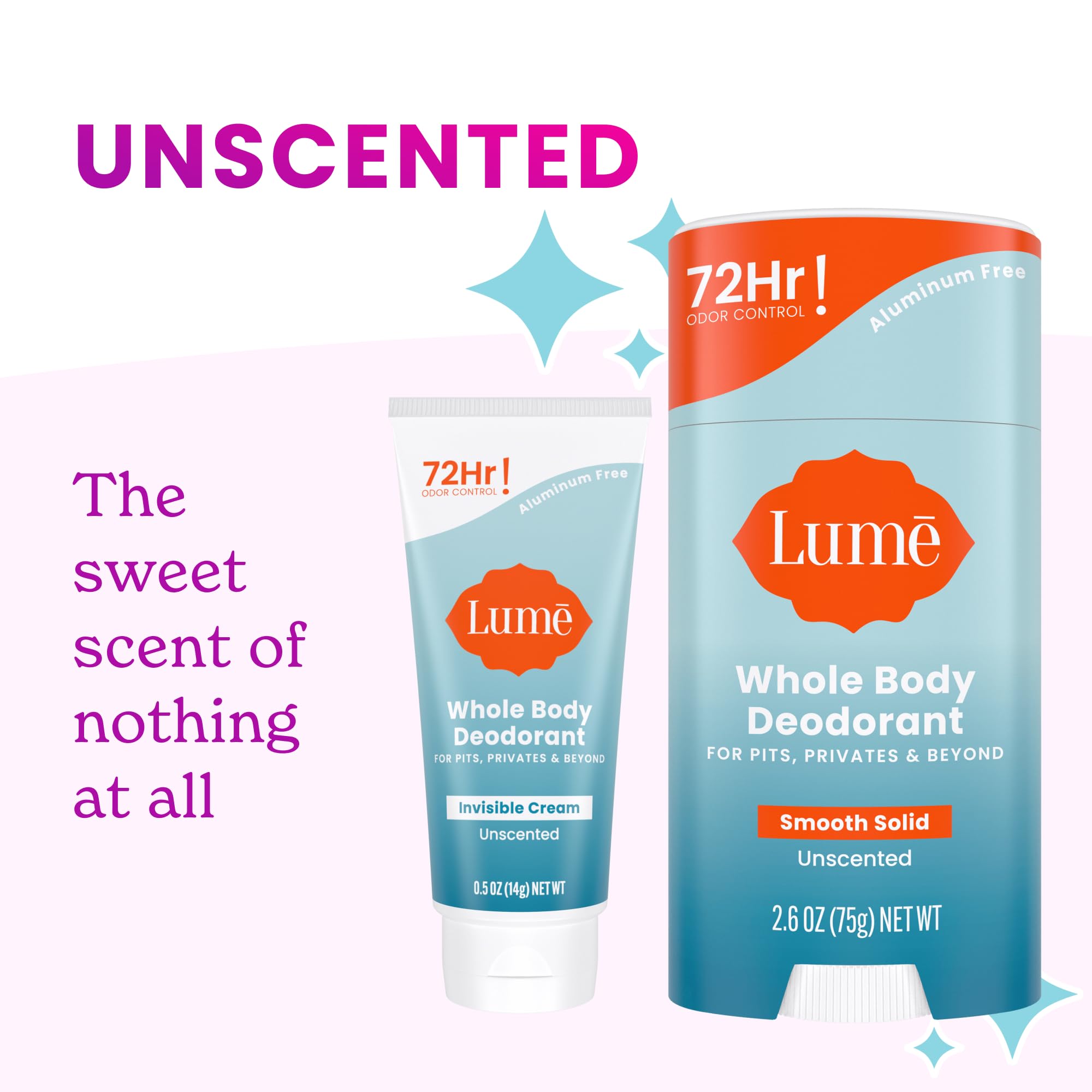 Lume Invisible Cream Tube shows smooth, lotion-like coverage on skin.