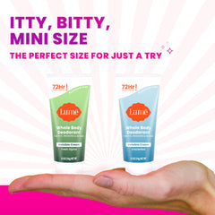 Lume mini-pack tubes side view showing compact, invisible cream format for discretion.