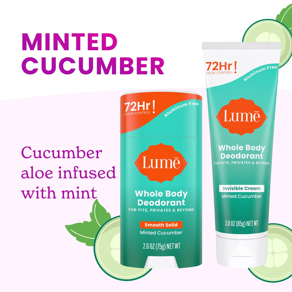 Lume mint cucumber scent swirls suggesting refreshing experience.
