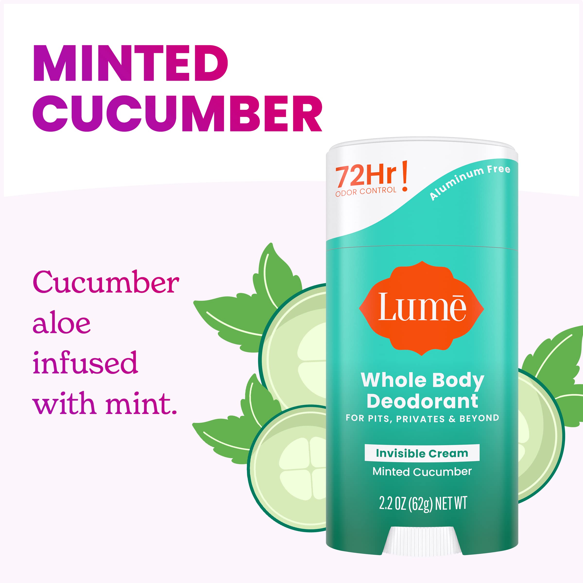 Minted cucumber scent with fresh mint leaves and cucumber visuals.