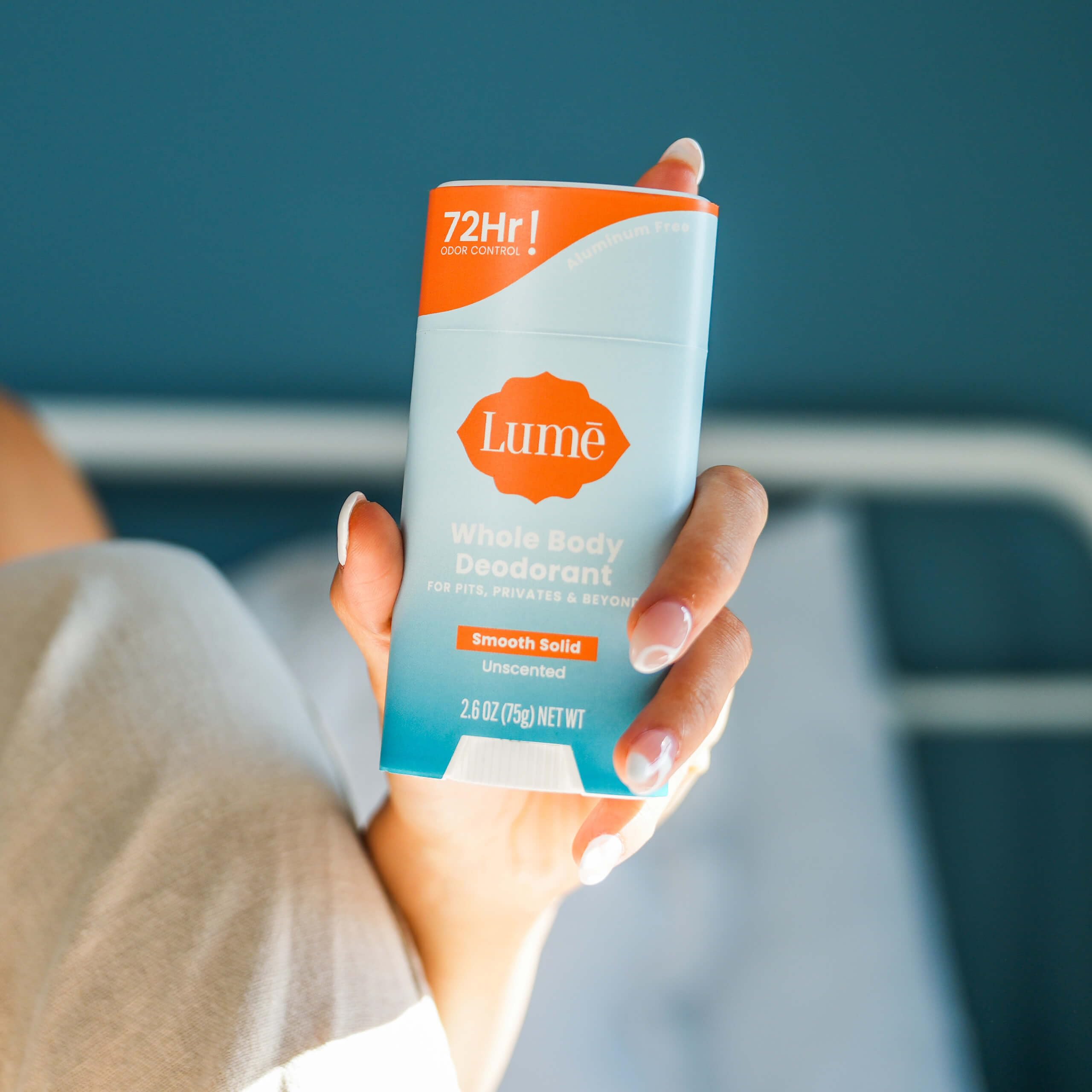 Lume deodorant 72 hour odor control claim visual