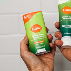 Lume 72-hour odor control graphic emphasizing long-lasting protection.