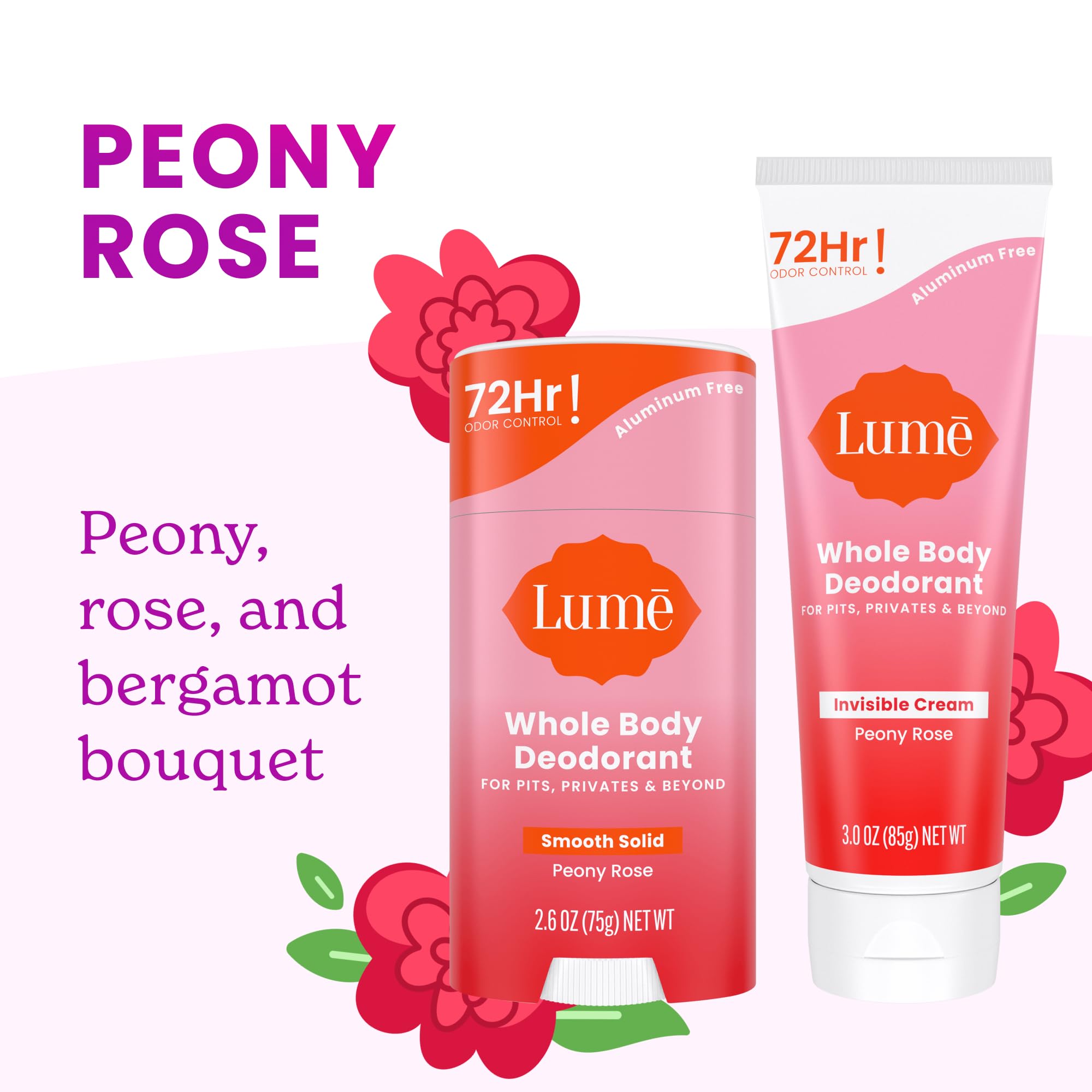 Lume odor-control claim up to 72 hours for underarm and body use
