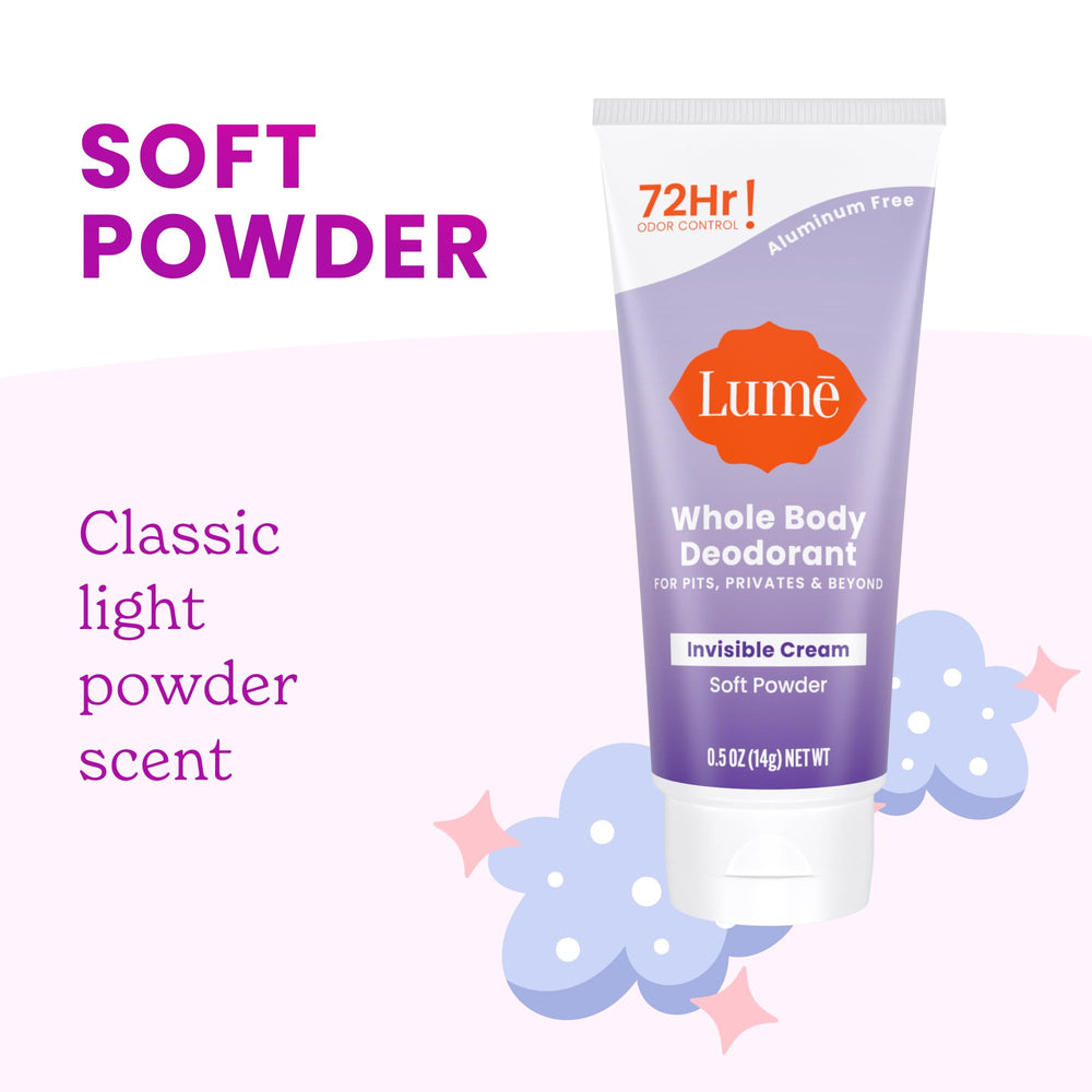 Lume Odor control applied to sensitive areas for freshness