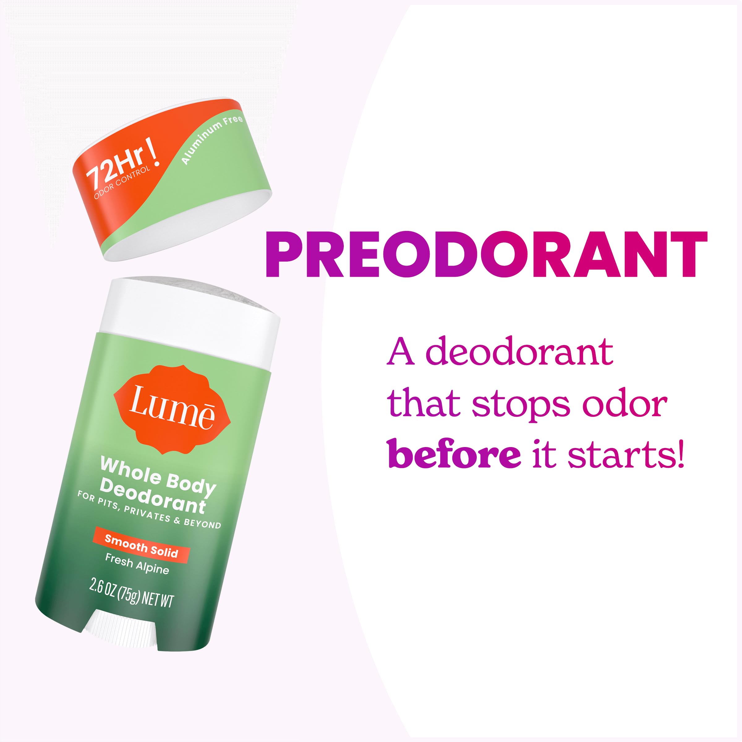 Lume pack of three 2.6-ounce bottles for value and convenience.