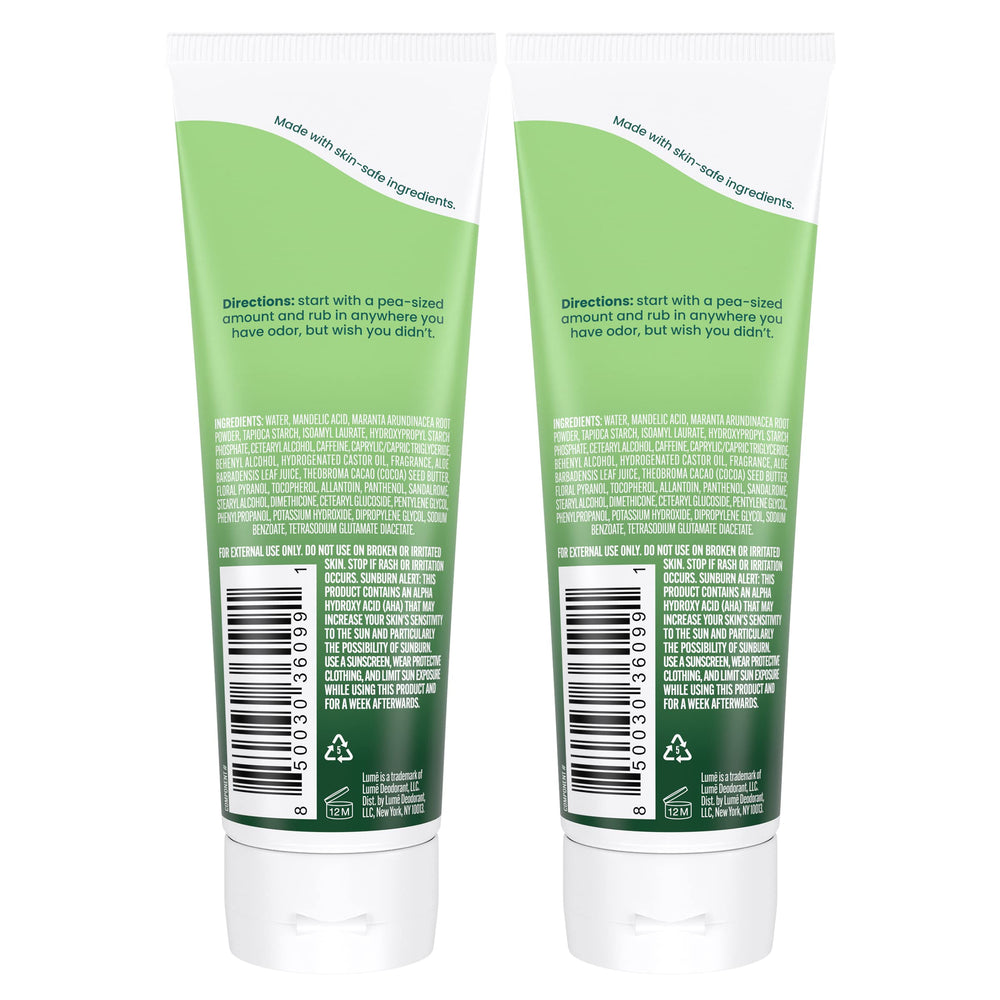 Lume Fresh Alpine packaging box highlights aluminum‑free and baking soda‑free formula.