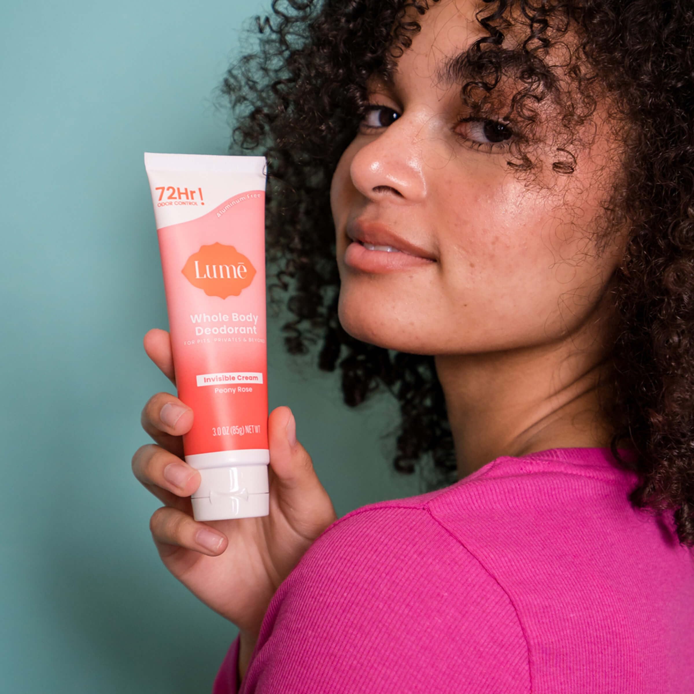 Lume Peony Rose on skin showing even tone and glow.