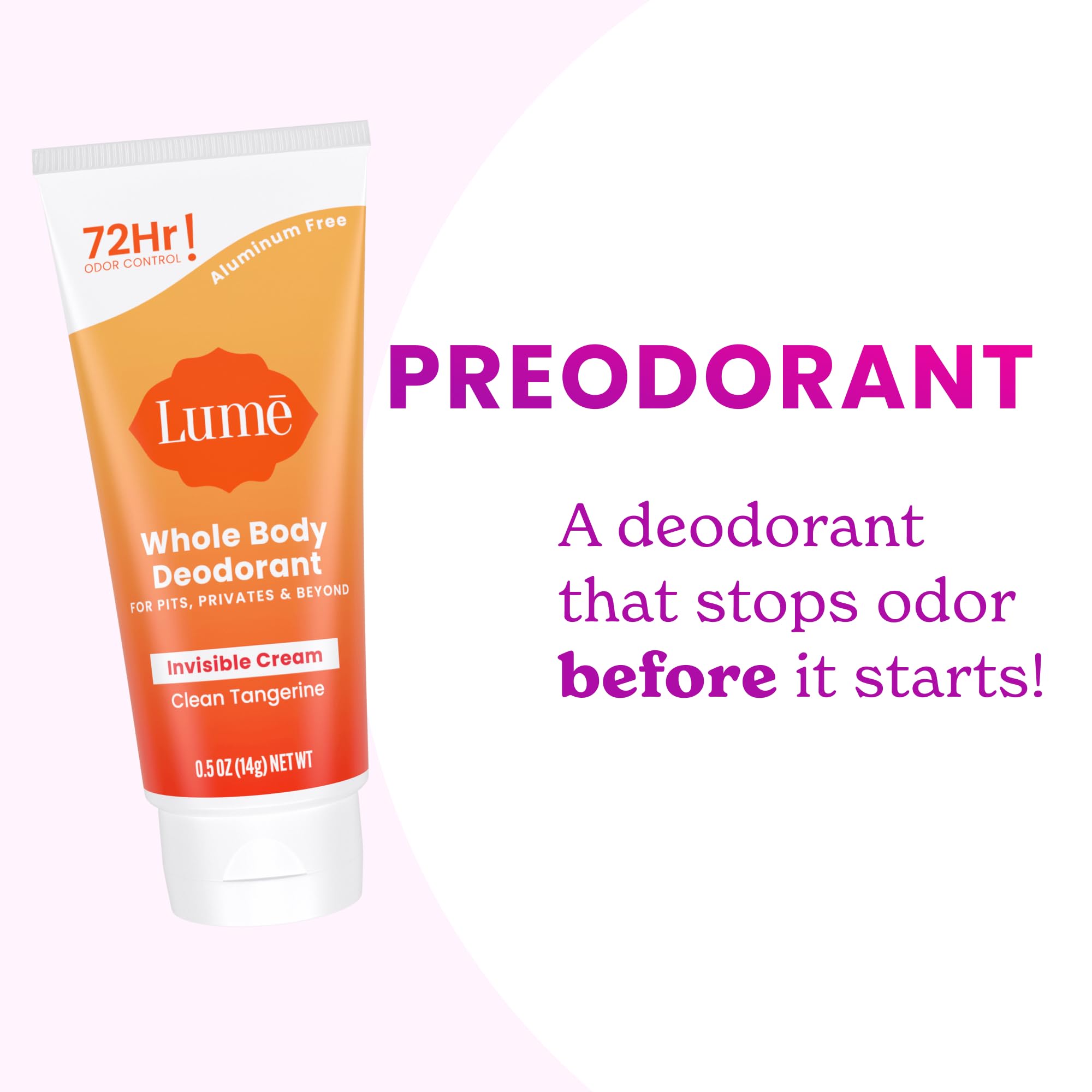 Lume pH-balanced odor-blocker close-up highlighting preodorant science.