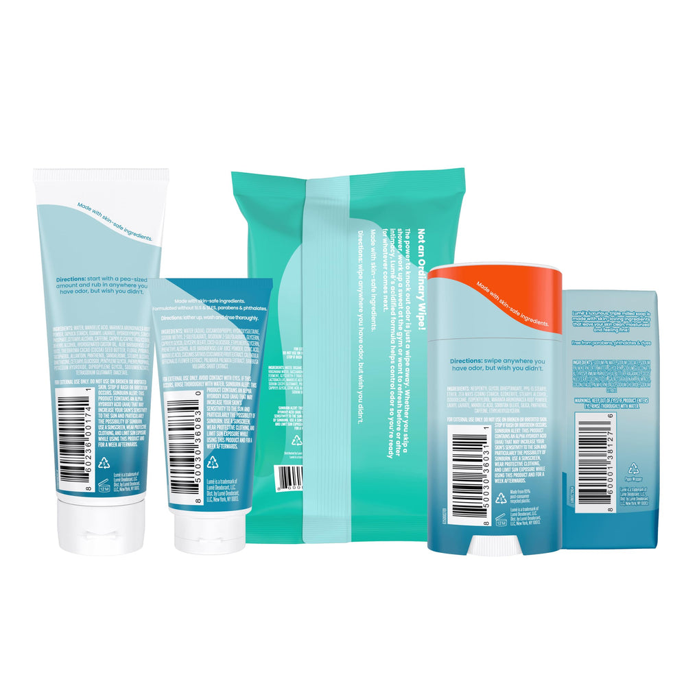Lume Smooth Solid deodorant stick close-up with aluminum-free protection