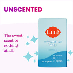 Lume bar soap demonstrating odor control after shower.