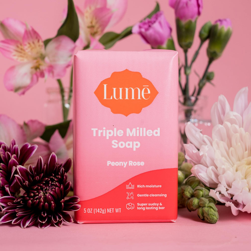 Lume bar soap with SLS-free formula for a mild routine