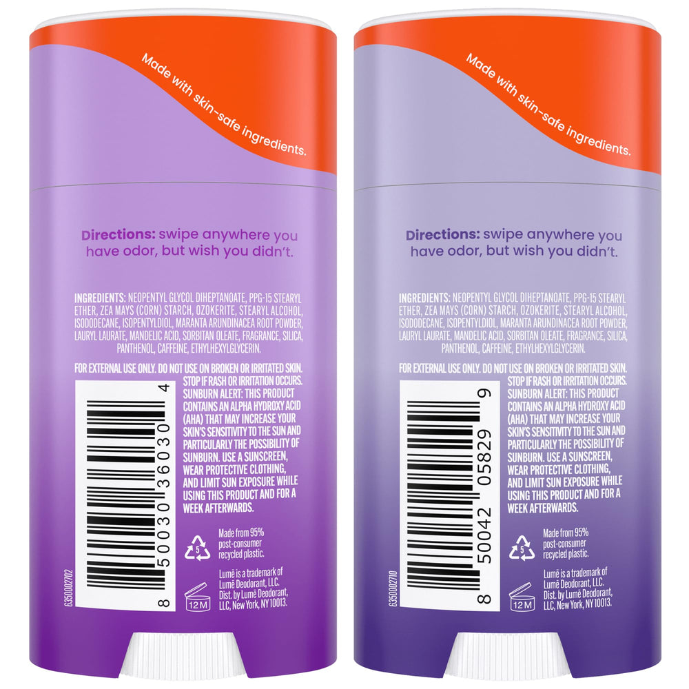 Lume two-bottle bundle packaging for convenient shopping.
