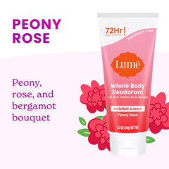 Lume underarms and body areas application for long-lasting odor prevention.