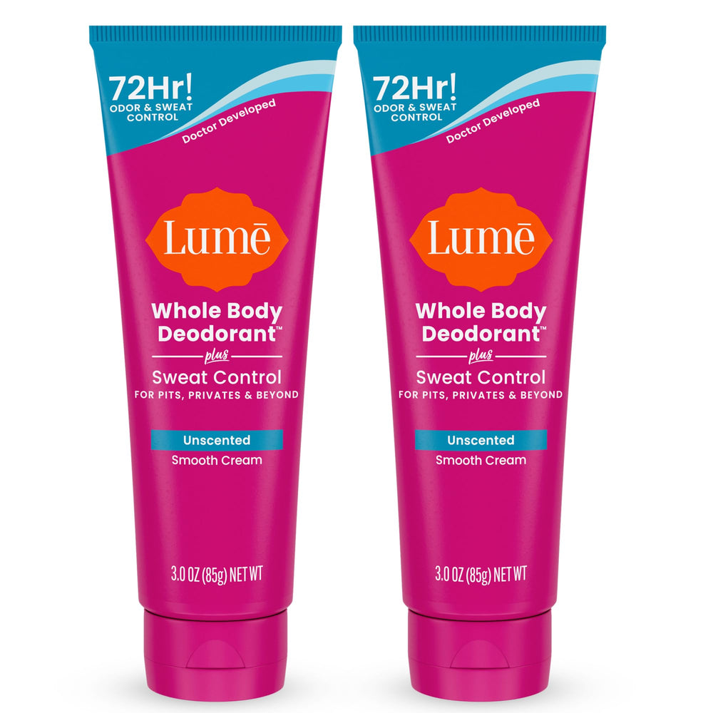 Lume unscented cream tube ready for discreet application anywhere.