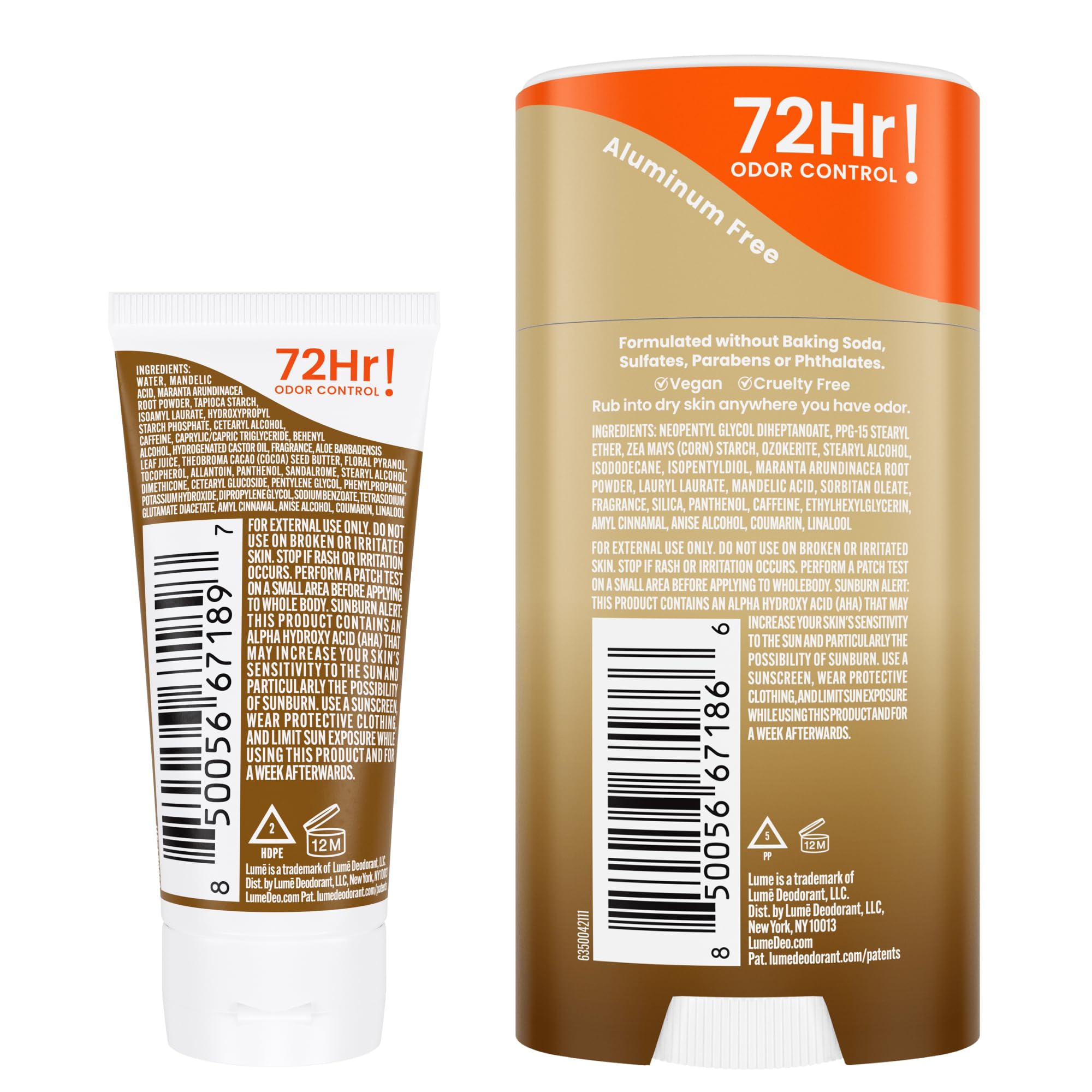 Lume Vanilla Bliss packaging uses recyclable materials.
