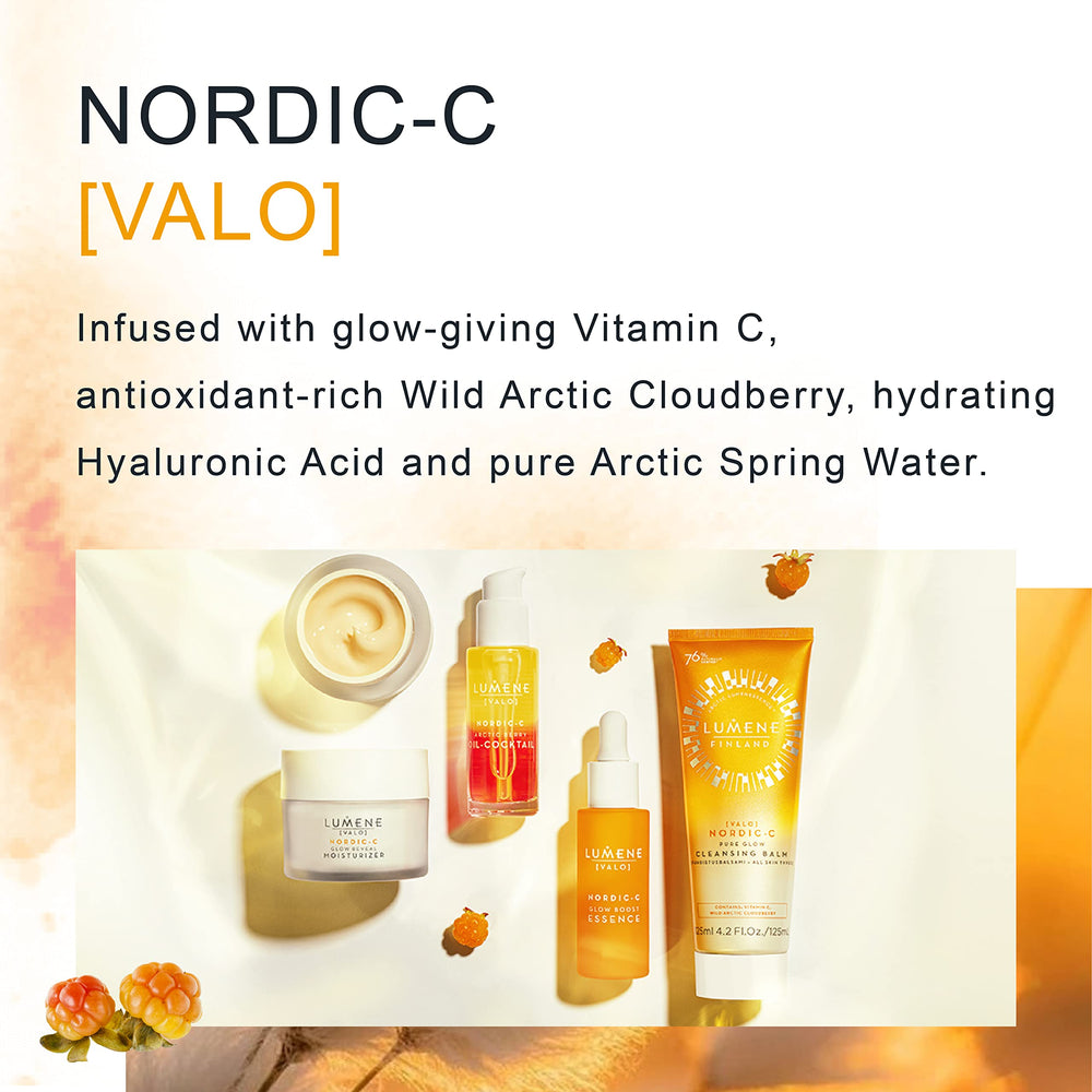 Lumene Nordic C Pure Glow cleansing balm ingredients cloudberry oil and Nordic-C complex.