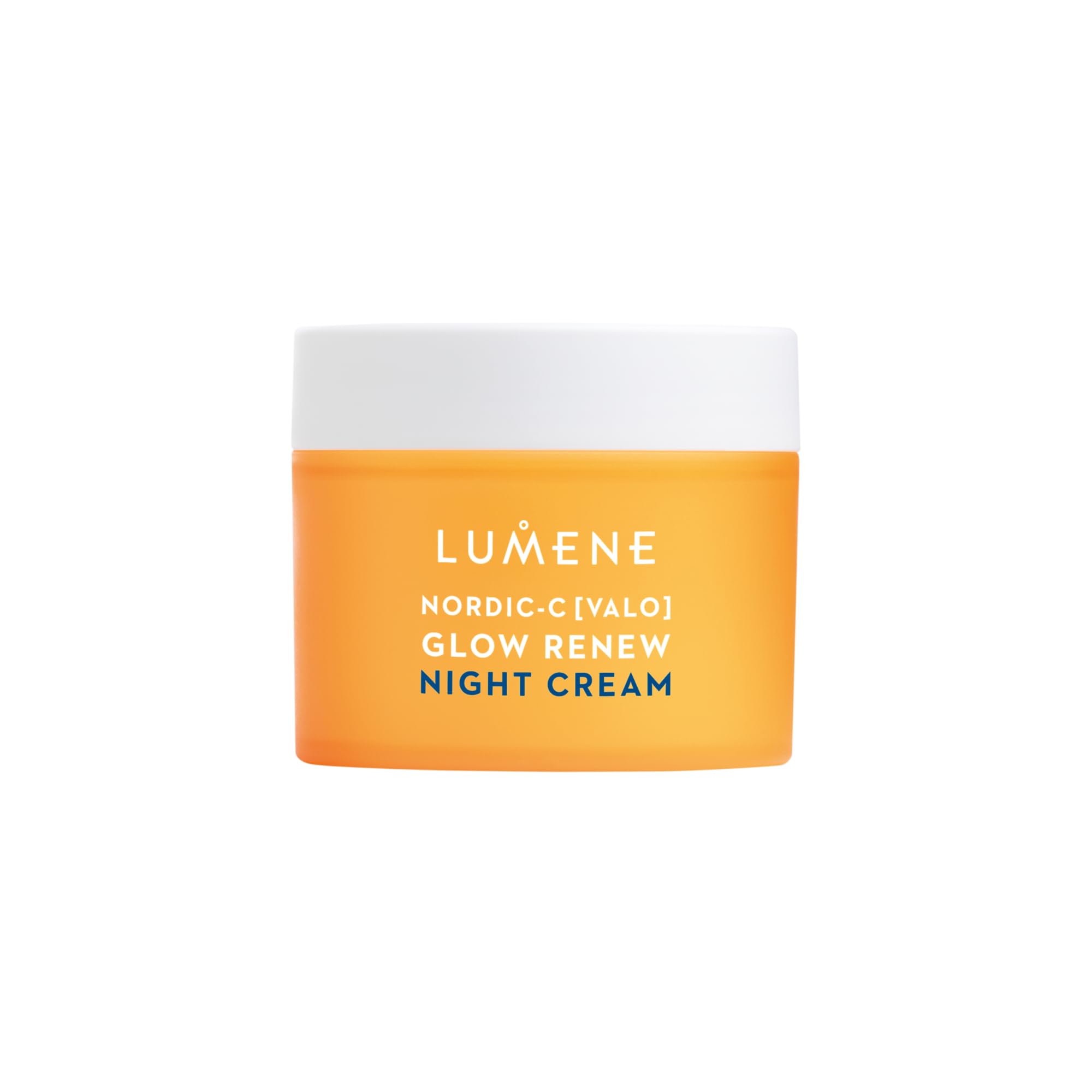 Lumene Nordic-C Valo Glow Renew Night Cream jar delivers rich overnight hydration.