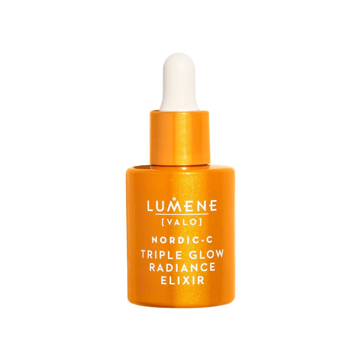 Lumene Nordic-C Valo triple glow radiance bottle highlighting instant radiant glow.