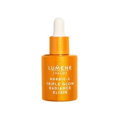 Lumene Nordic-C Valo triple glow radiance bottle highlighting instant radiant glow.