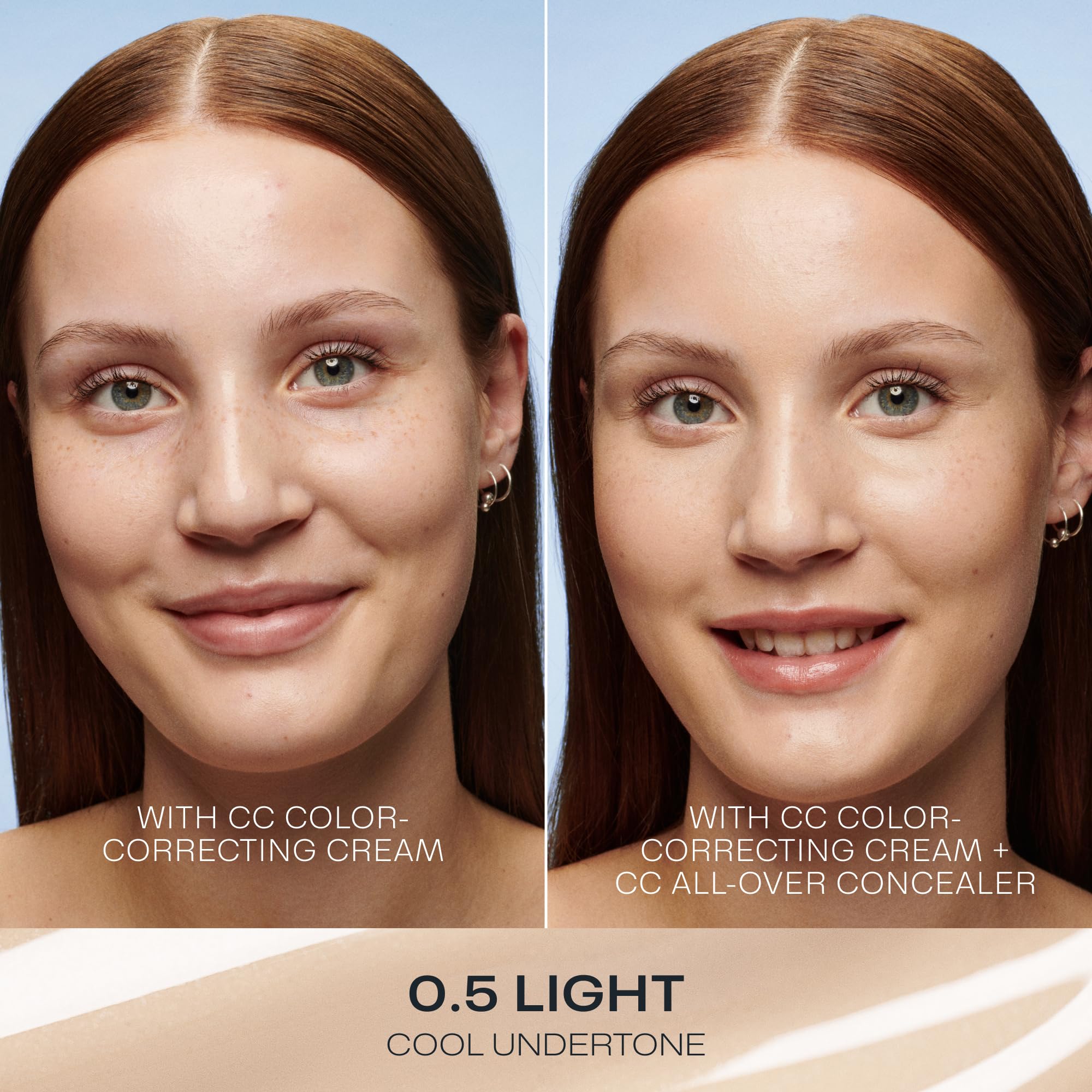 Finish shot showing skin-like glow after blending.