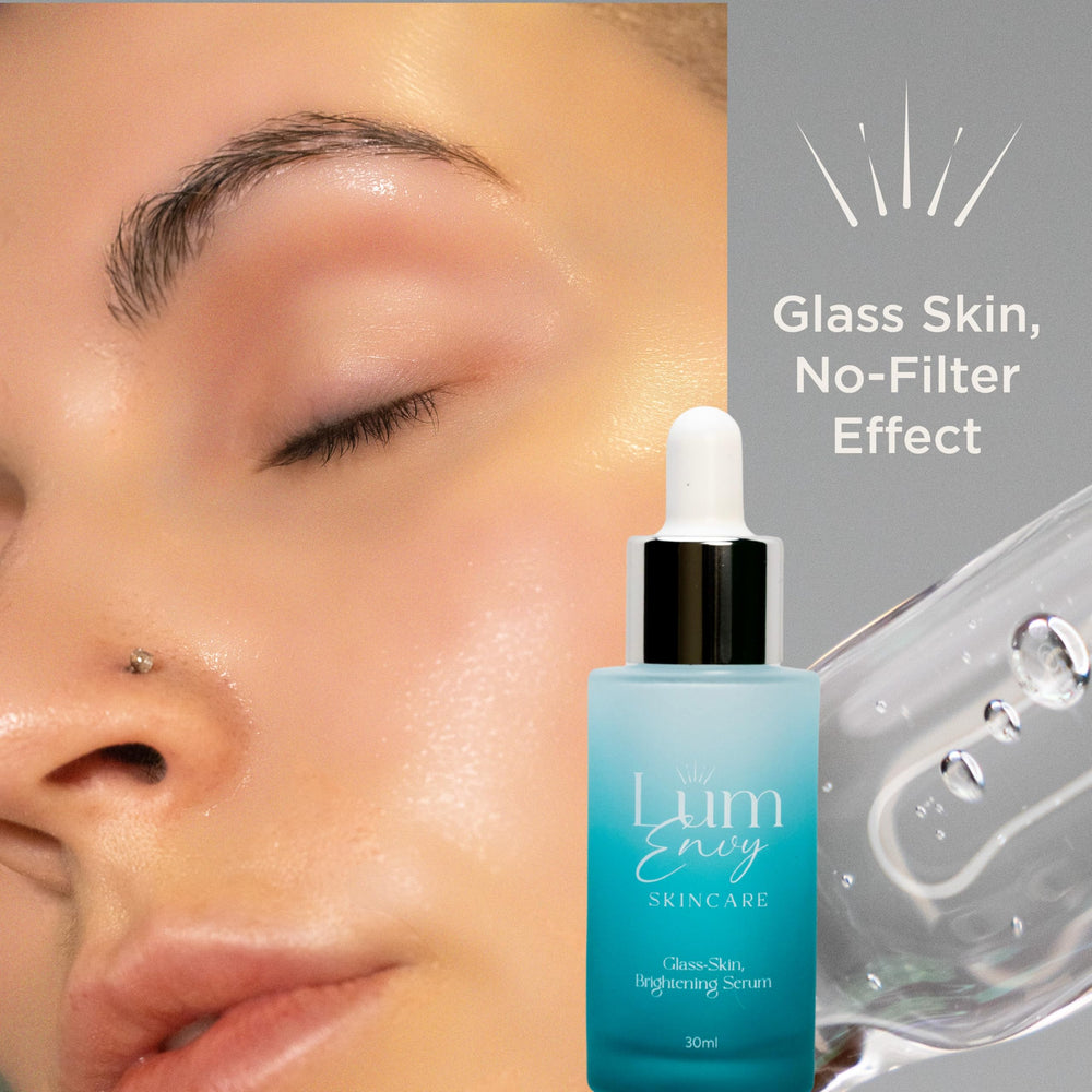 LumEnvy packaging box and serum tube signaling premium daily skincare ritual.