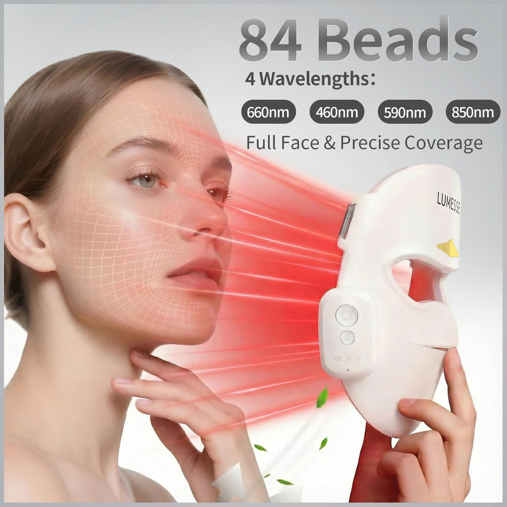 Lumesse 3D LED spectrum provides even facial coverage for consistent treatment.