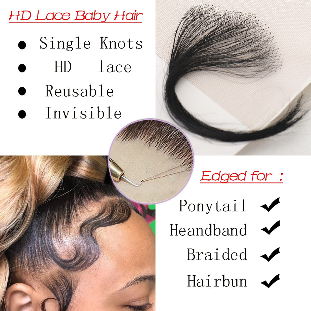 Lumhun HD lace edges strip worn in a wig look for easy styling