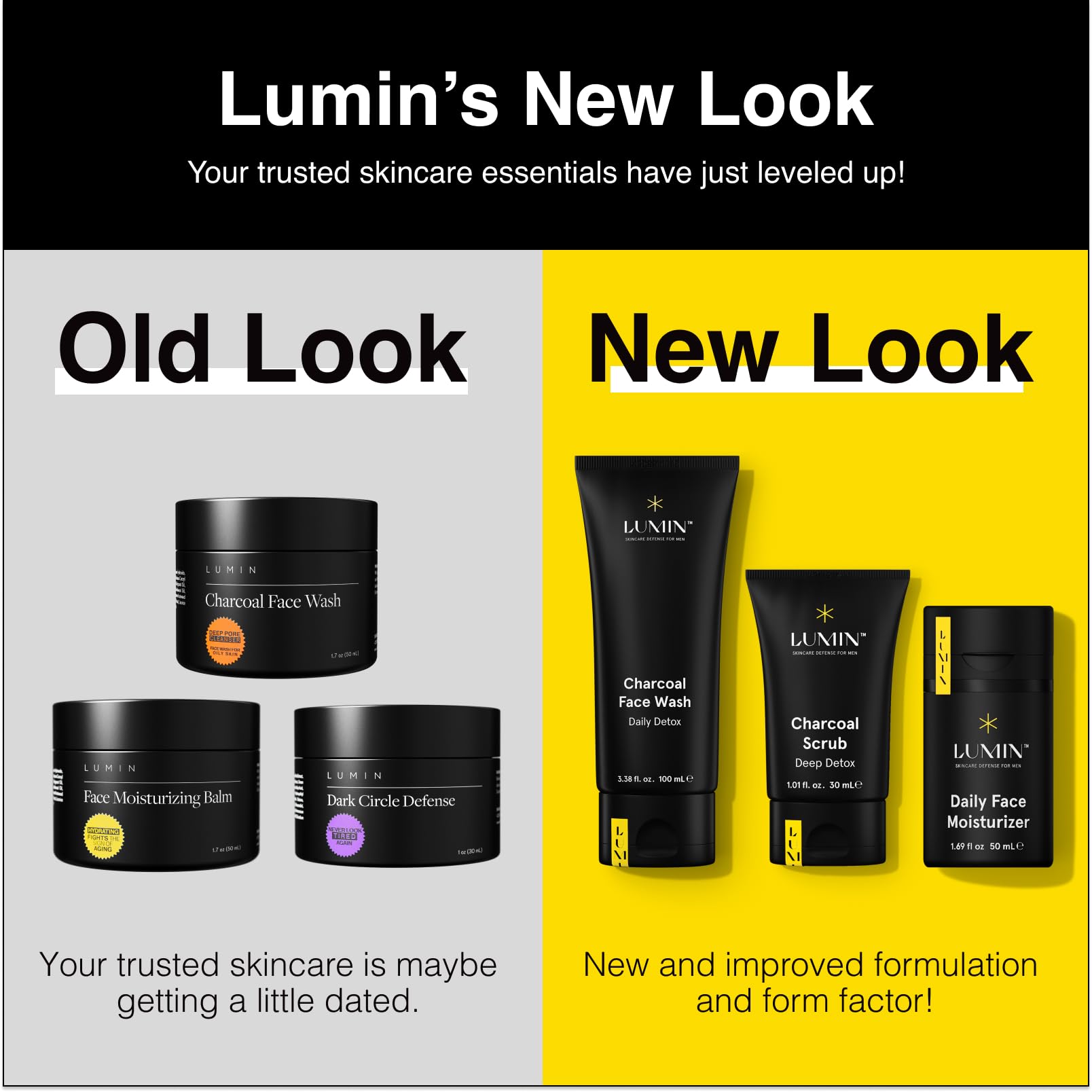 Lumin Charcoal Scrub pre-shave exfoliation for a smoother shave