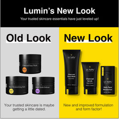 Lumin Charcoal Scrub pre-shave exfoliation for a smoother shave