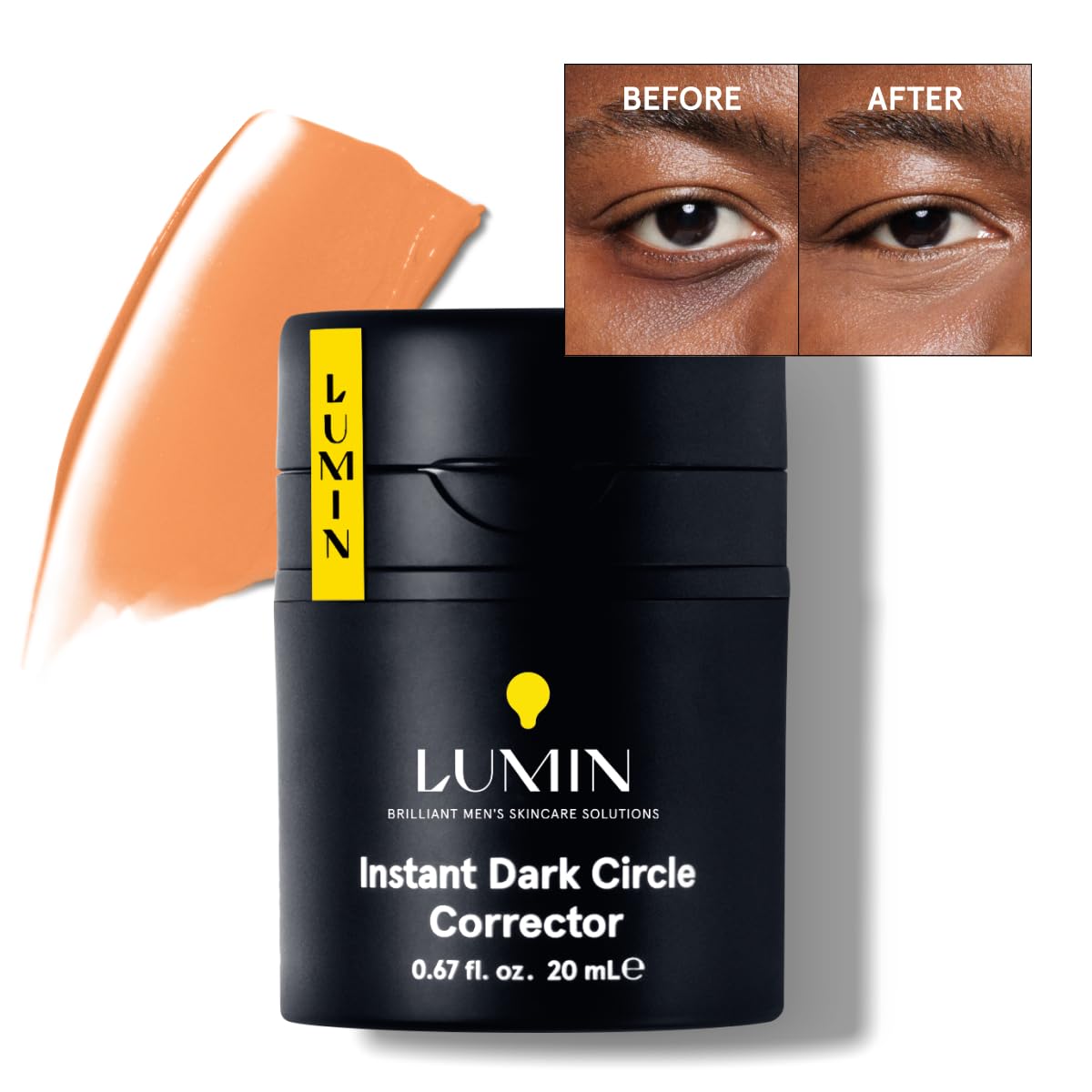 Lumin Instant Dark Circle Corrector eye bottle for targeted brightening and hydration.