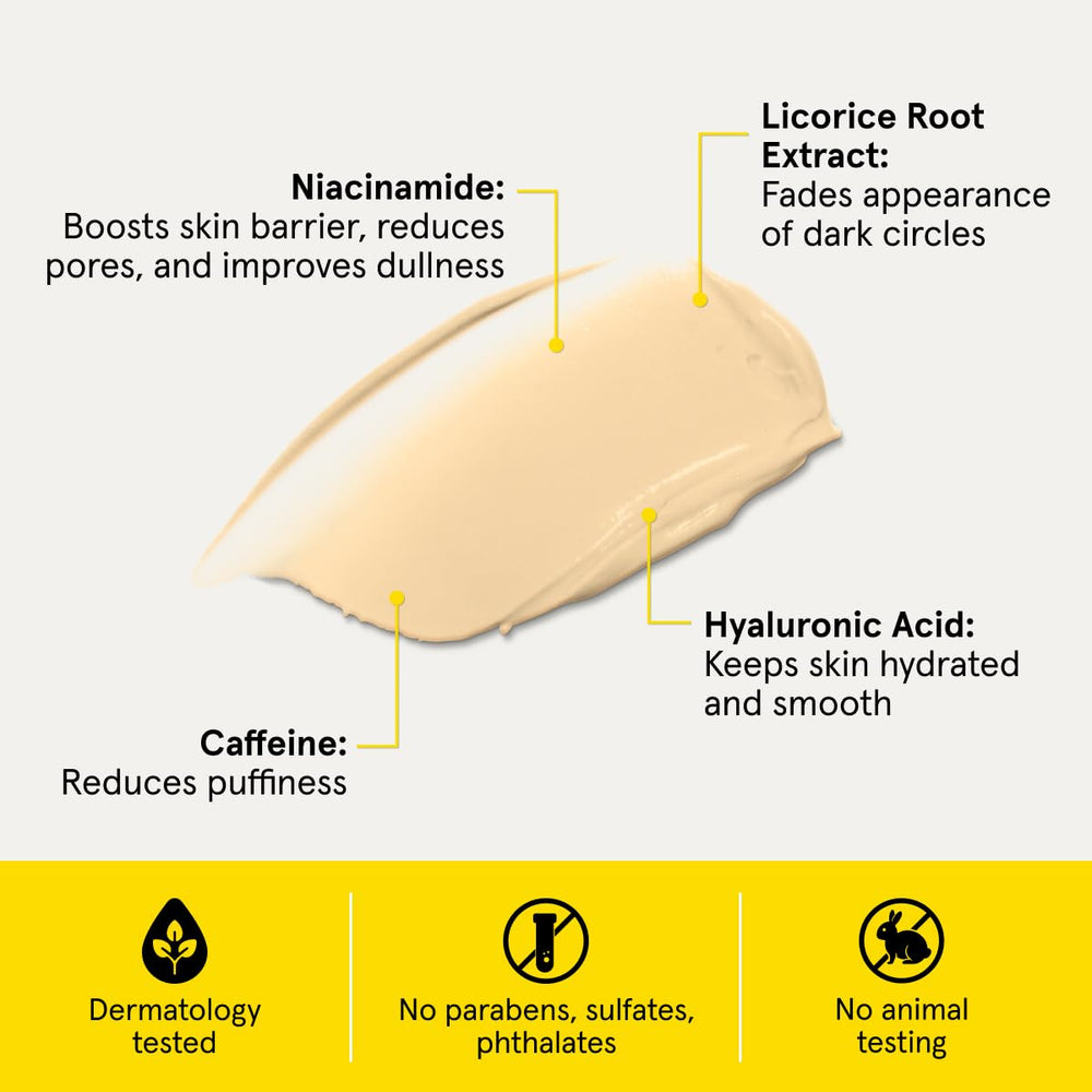 Korean-made formula highlighted by natural extracts for refined eye-area care.