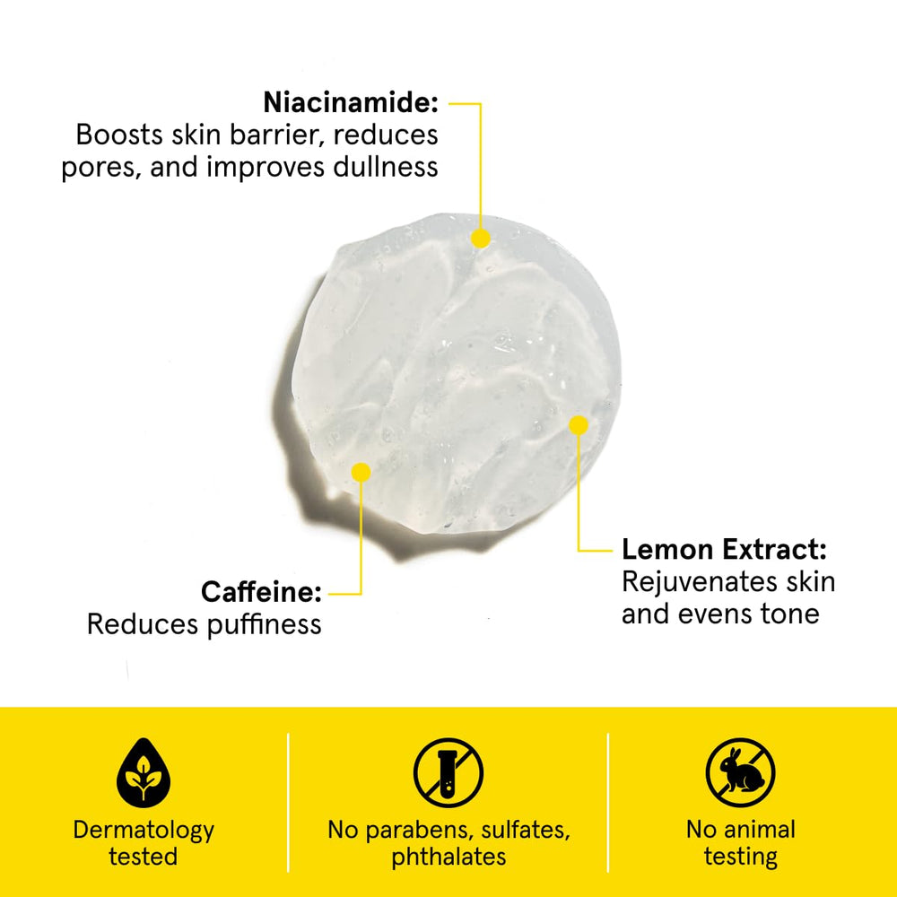 Under-eye application shot demonstrates quick absorption and soothing feel from Lumin balm