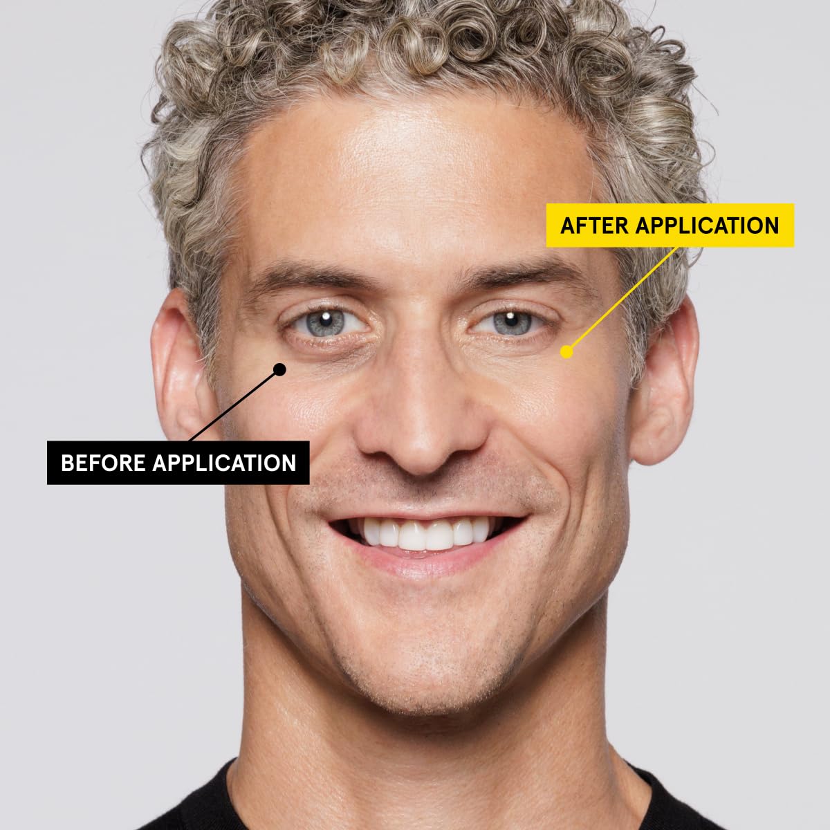 Niacinamide and hyaluronic acid blend for healthy-looking under-eye hydration.