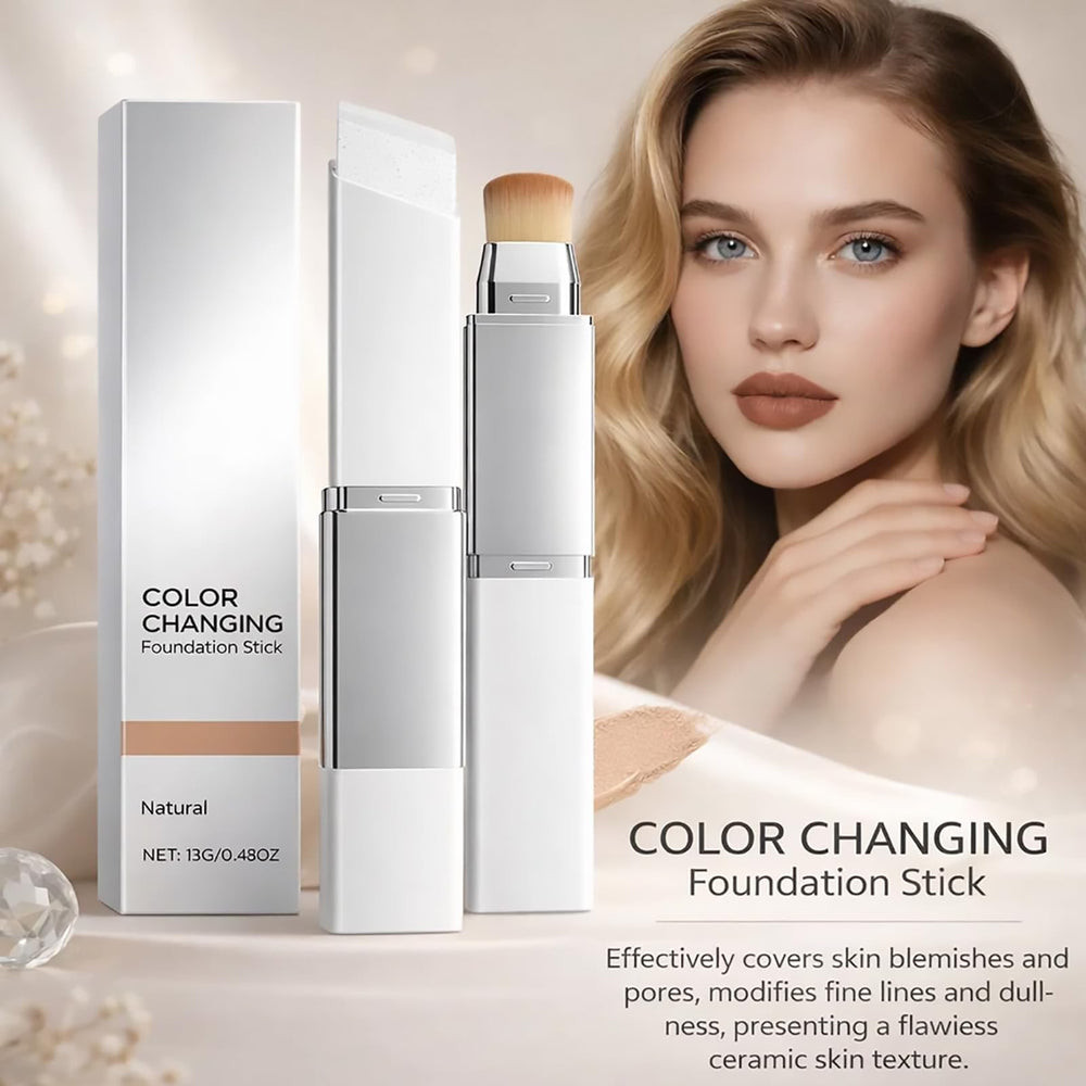 Lumine Skin dual-ended foundation stick and compact design for precise application.