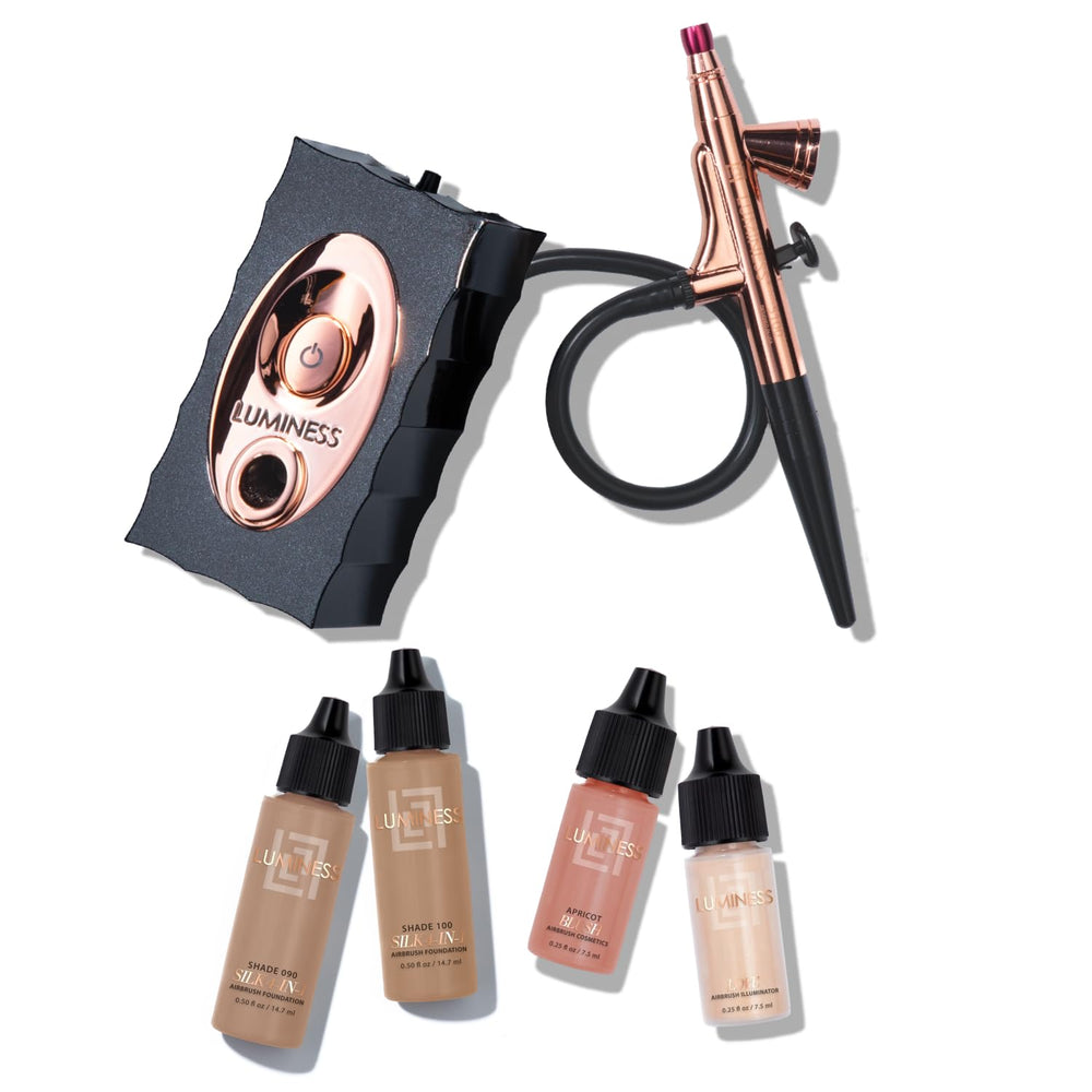 LUMINESS Air Icon compressor and stylus for precise touchless makeup application.