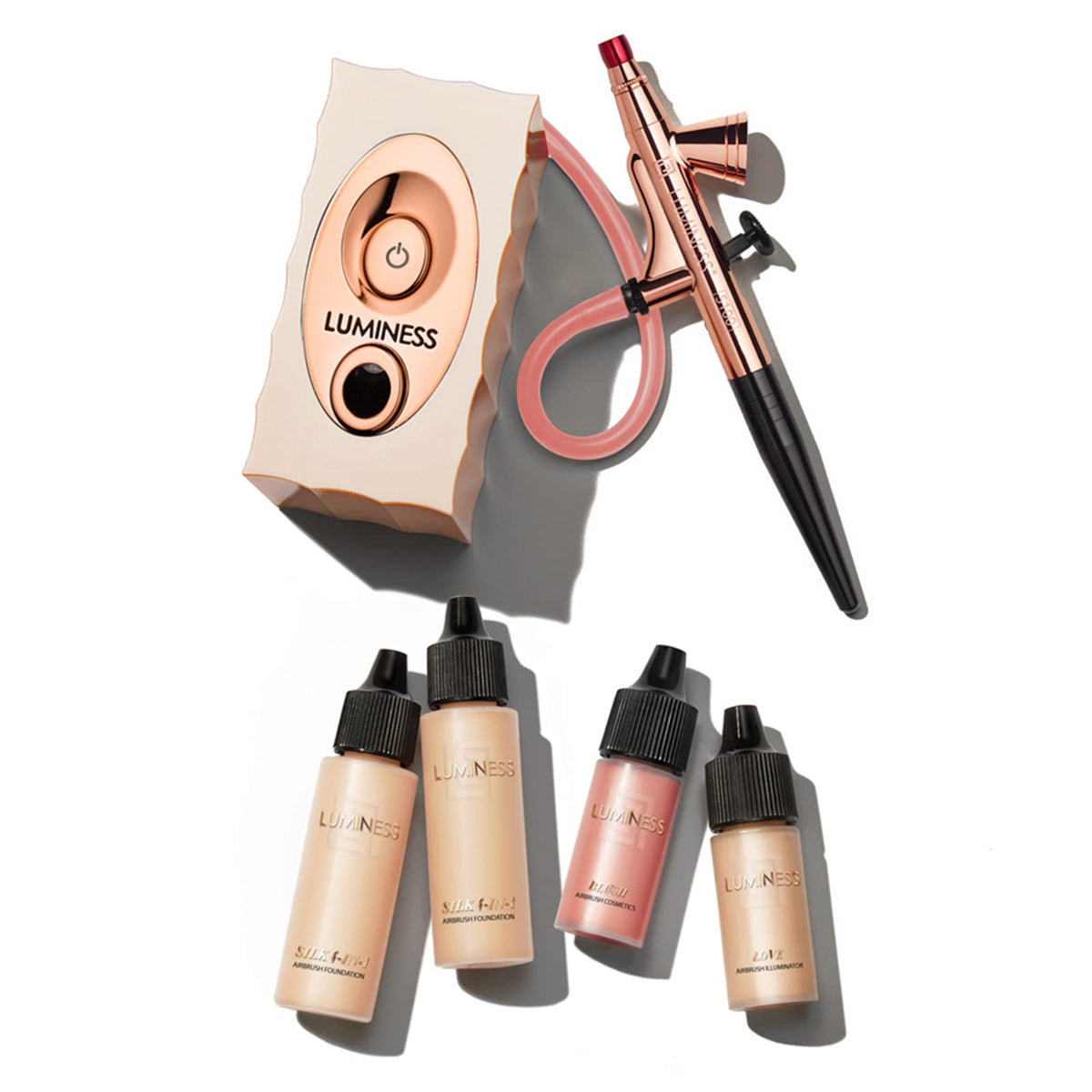Luminess Air Icon Pro system front view highlighting compact professional setup for home use