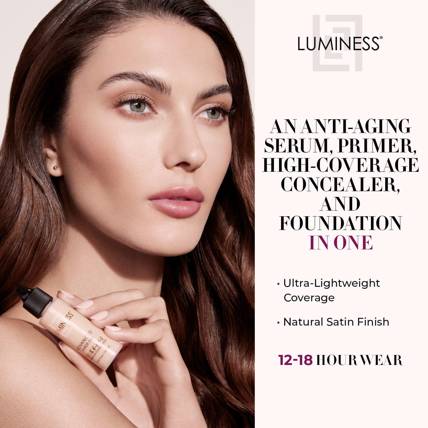 LUMINESS Air Silk 4-in-1 packaging box highlighting easy access and premium kit value.