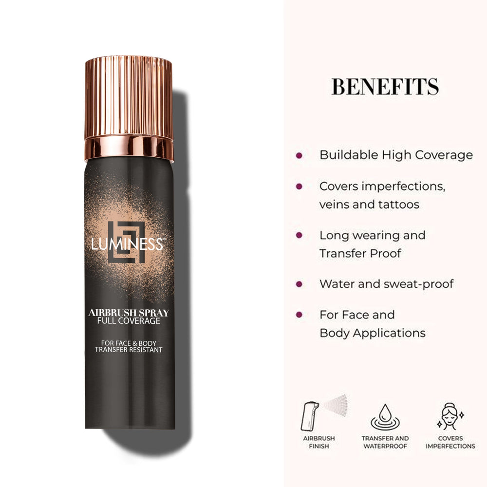 Luminess Airbrush Body Coverage buffing technique with large angled brush.