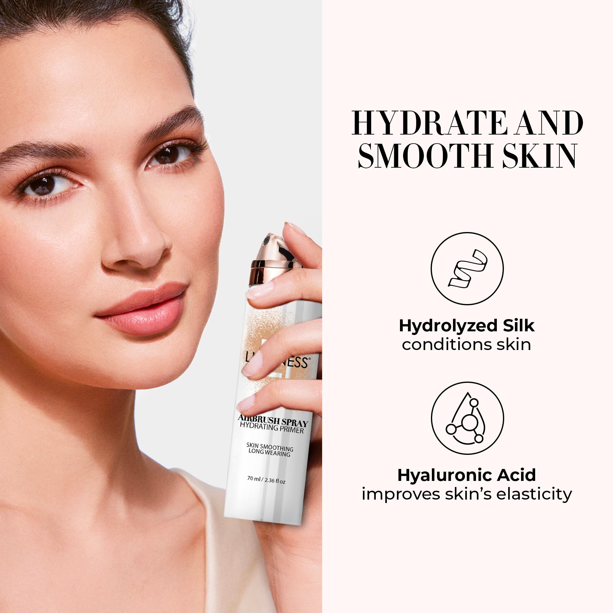 Luminess Hyaluronic Acid hydration supports moisture and elasticity