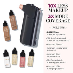 Luminess Silk Advanced Foundation bottle 12 for lightweight coverage.