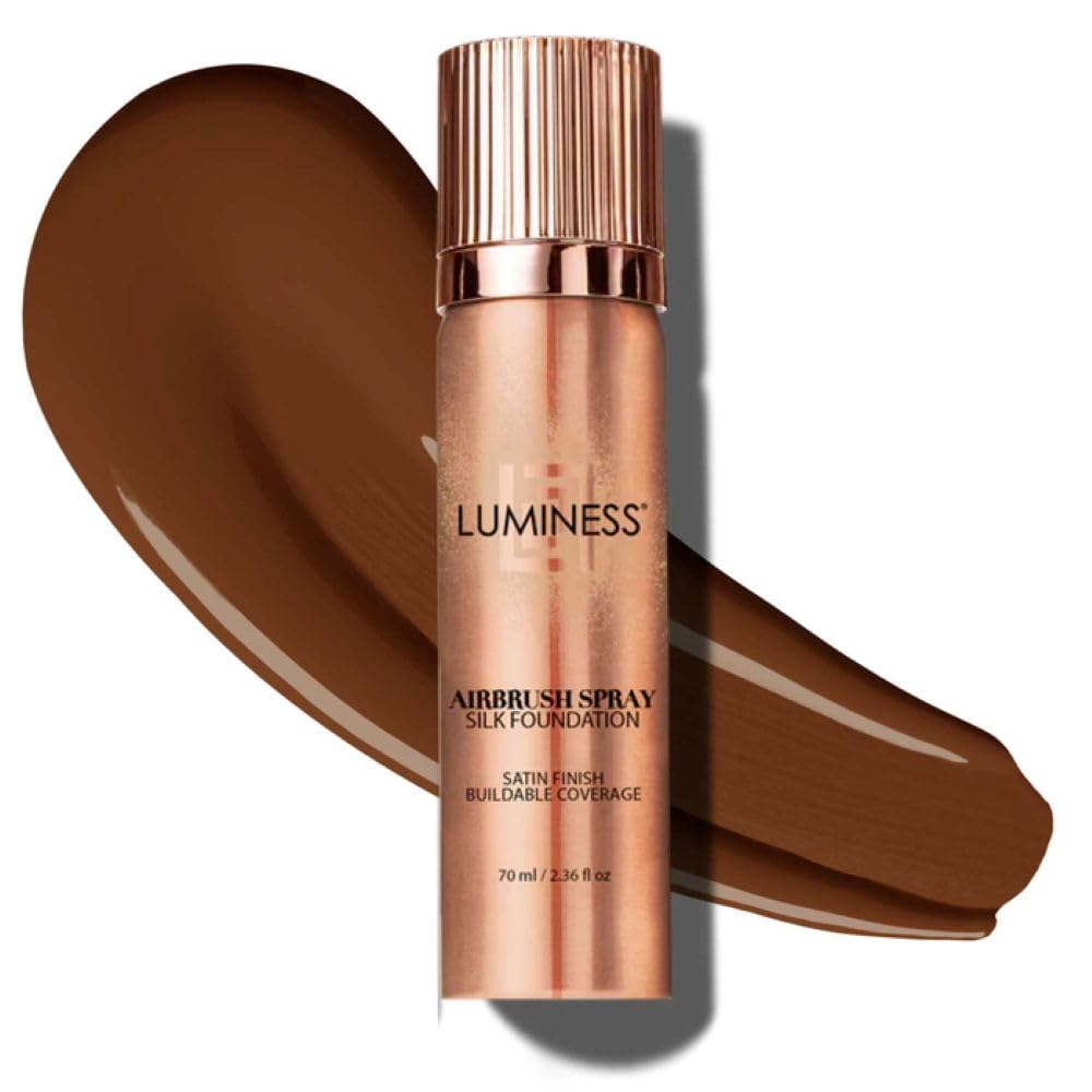 Luminess Silk Airbrush Spray Foundation bottle for a flawless, buildable coverage.