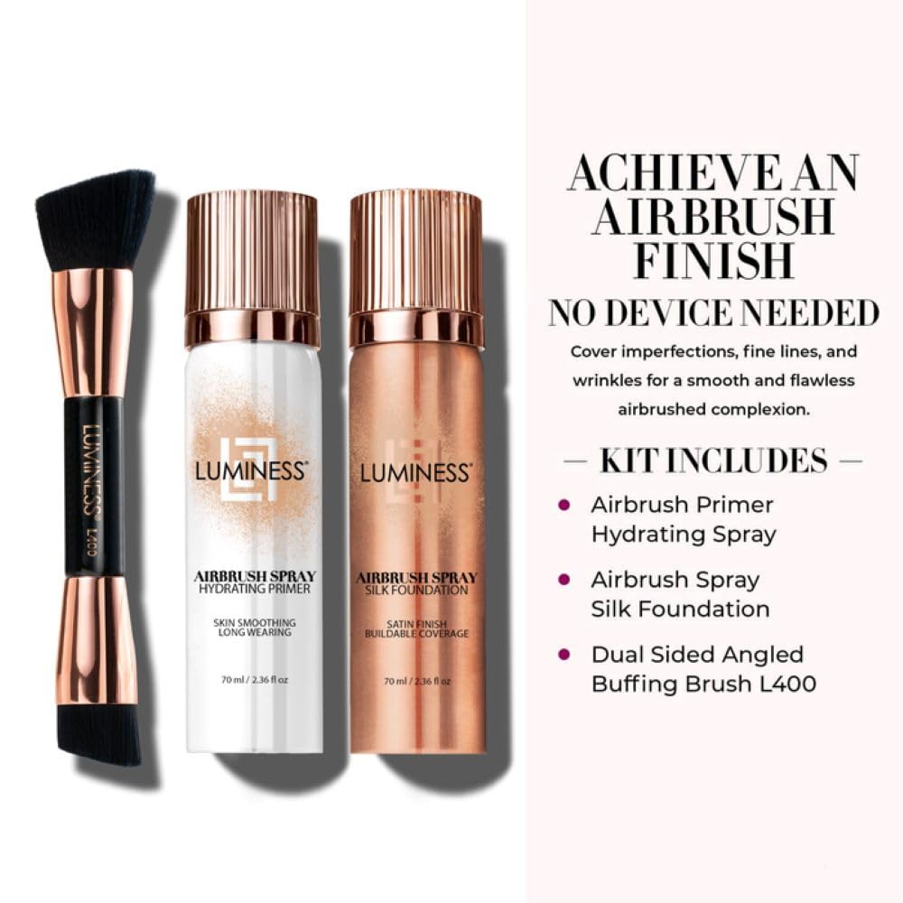 LUMINESS spray foundation mist provides even airbrush-like finish