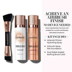 LUMINESS spray foundation mist provides even airbrush-like finish