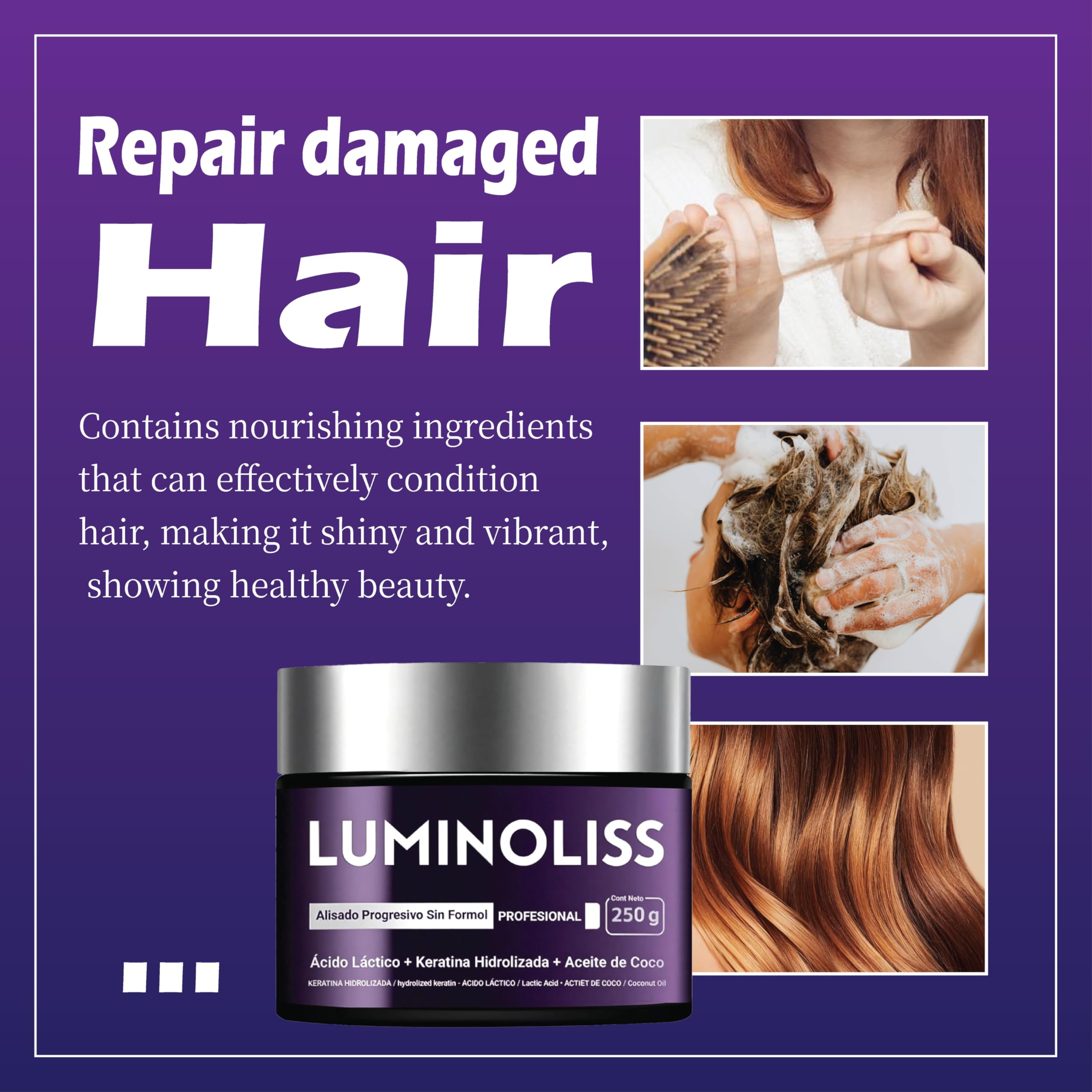 LuminoLiss Alisado frizz-control result on wavy hair.