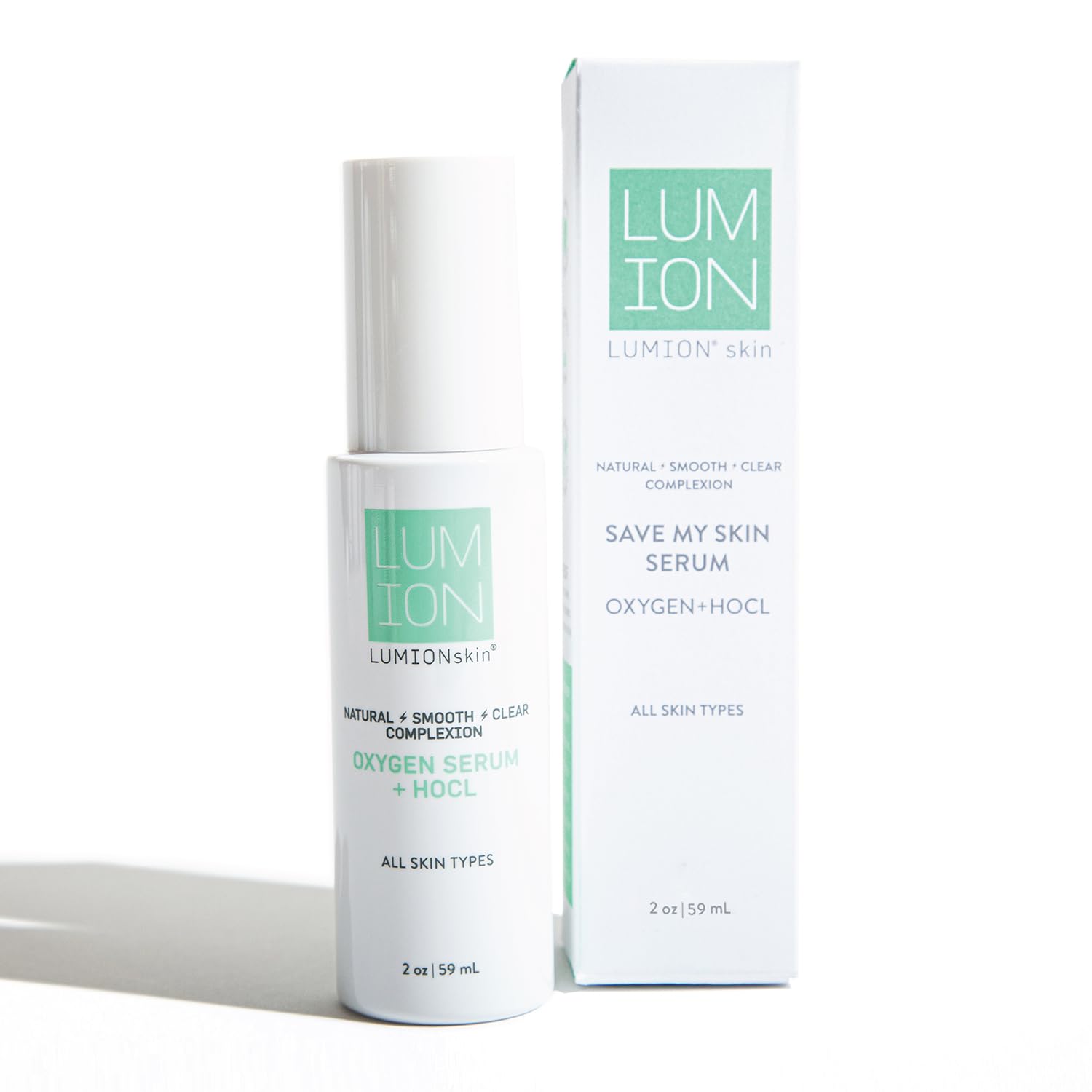 Lumion Save My Skin HOCl Serum bottle for balanced, calm skin