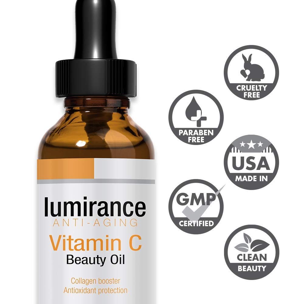 Lumirance Vitamin C Beauty Oil used in daily routine for consistency.